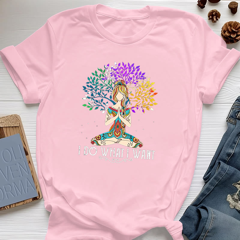 Camiseta de meditación de yoga "Hago lo que quiero" de Olivenorma