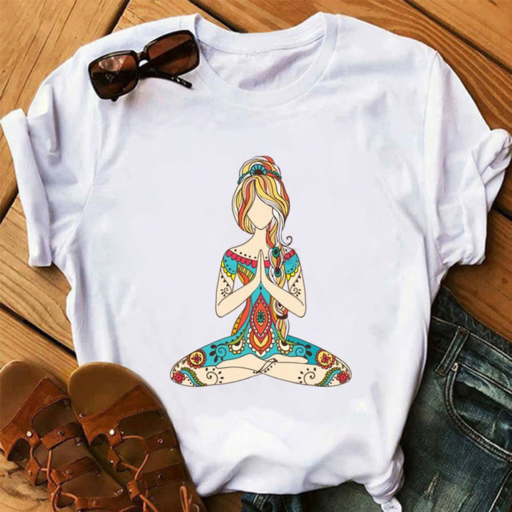 Camiseta Olivenorma Lotus Yoga Meditación Árbol de la Vida