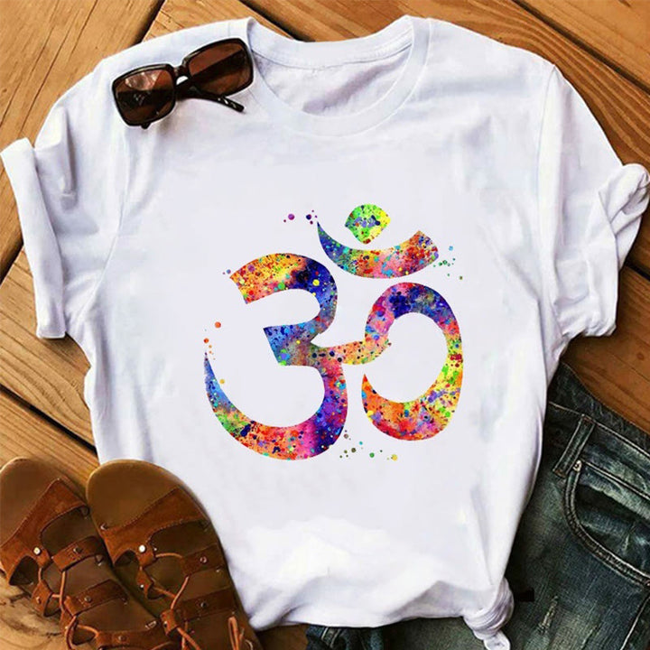 Camiseta Olivenorma Lotus Yoga Meditación Árbol de la Vida