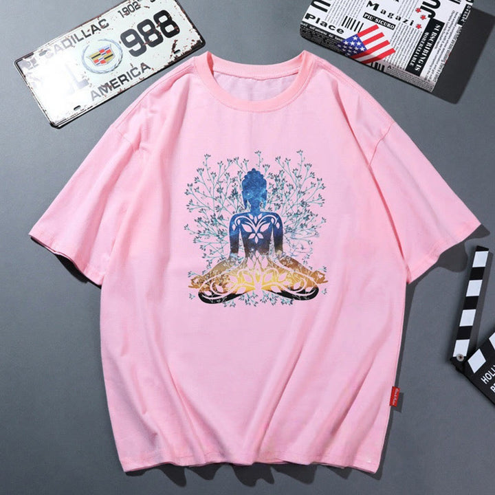 Camiseta de yoga transpirable y cómoda color rosa Olivenorma