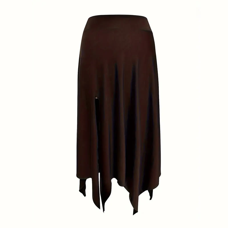 Vestido estilo bohemio Olivenorma con falda midi con abertura y cordón ajustable - image 30