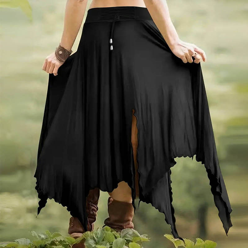 Vestido estilo bohemio Olivenorma con falda midi con abertura y cordón ajustable - image 17