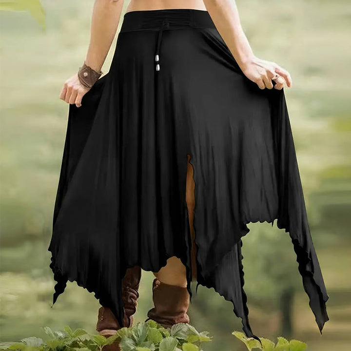 Vestido estilo bohemio Olivenorma con falda midi con abertura y cordón ajustable - image 17