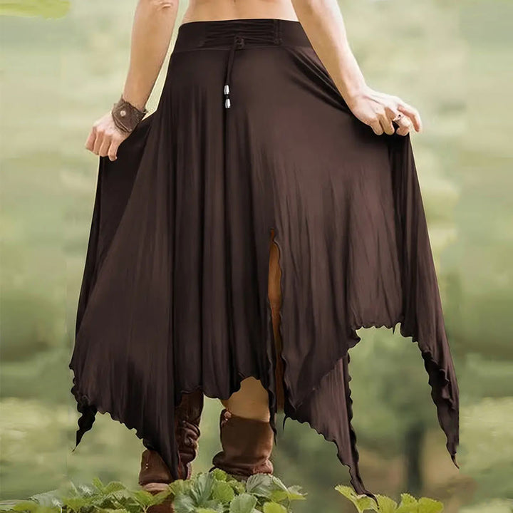 Vestido estilo bohemio Olivenorma con falda midi con abertura y cordón ajustable - image 29