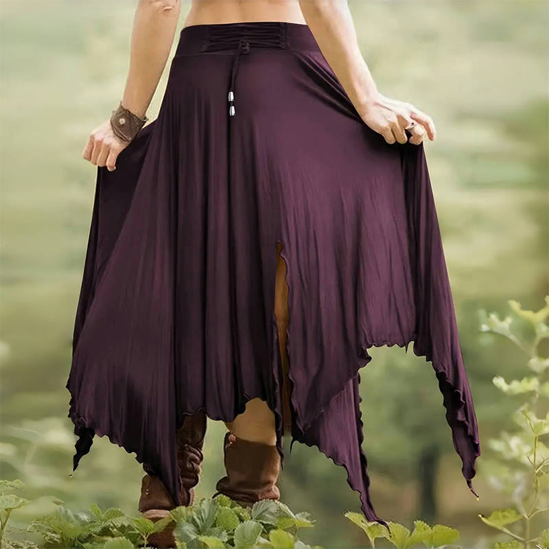 Vestido estilo bohemio Olivenorma con falda midi con abertura y cordón ajustable - image 26