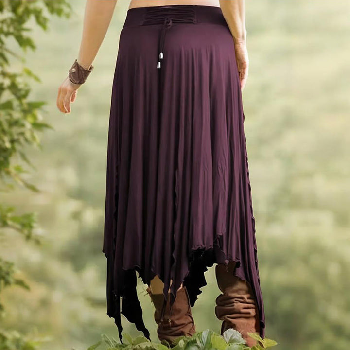 Vestido estilo bohemio Olivenorma con falda midi con abertura y cordón ajustable - image 25