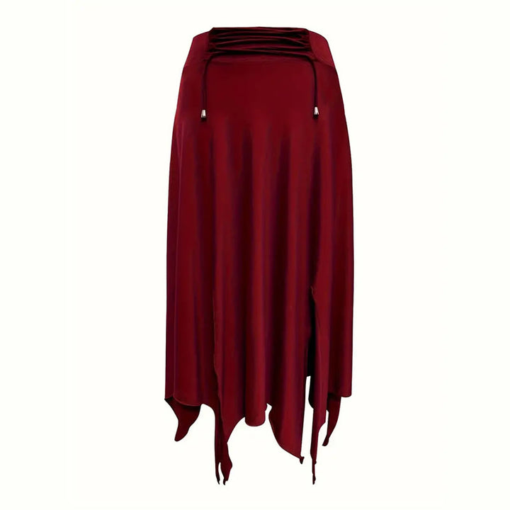 Vestido estilo bohemio Olivenorma con falda midi con abertura y cordón ajustable - image 9