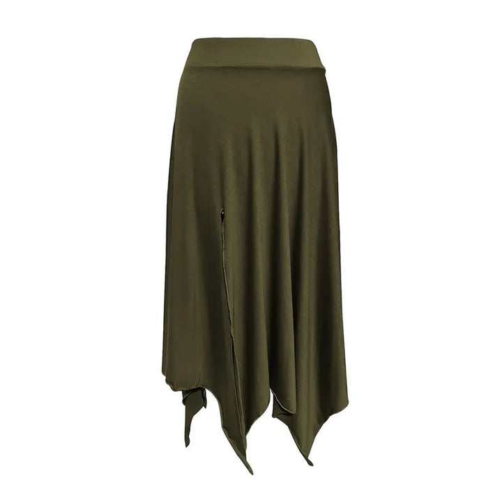 Vestido estilo bohemio Olivenorma con falda midi con abertura y cordón ajustable - image 22