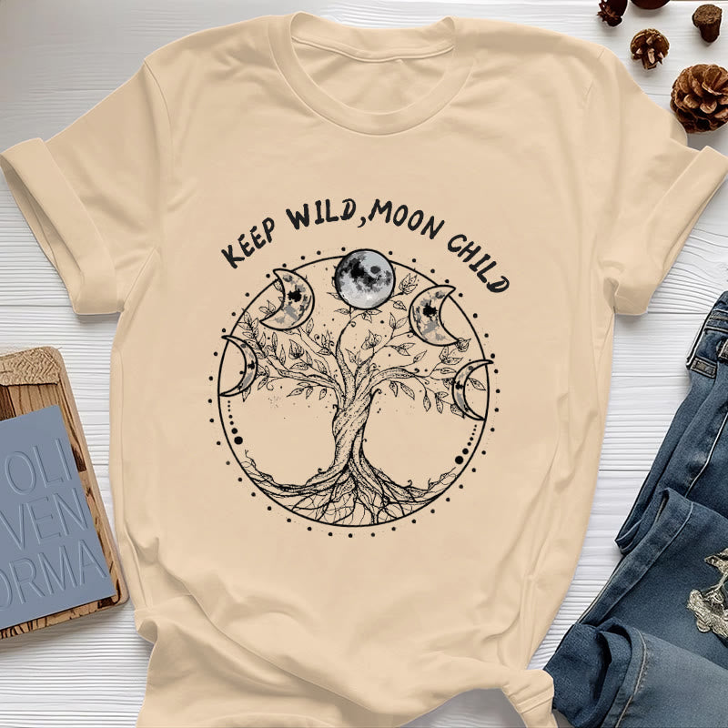 Camisetas de Olivenorma "KEEP WILD, MOON CHILD" con las fases lunares del Árbol de la Vida - Amarillo - 2XL - image 10