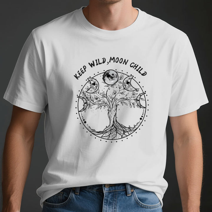 Camisetas de Olivenorma "KEEP WILD, MOON CHILD" con las fases lunares del Árbol de la Vida - image 3