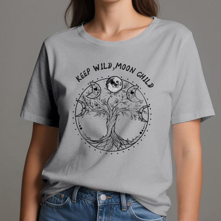 Camisetas de Olivenorma "KEEP WILD, MOON CHILD" con las fases lunares del Árbol de la Vida - image 9