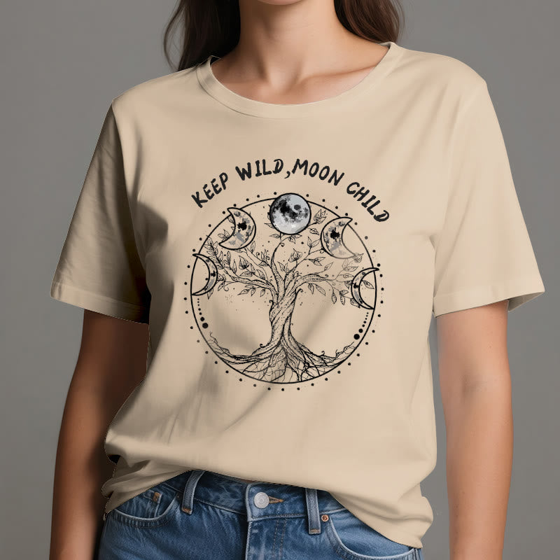 Camisetas de Olivenorma "KEEP WILD, MOON CHILD" con las fases lunares del Árbol de la Vida - image 11