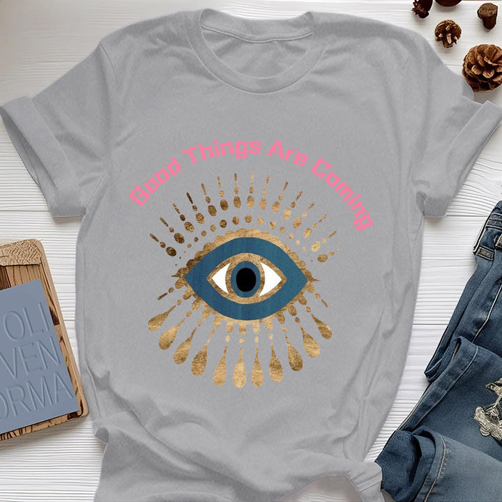 Olivenorma "SE VENGAN COSAS BUENAS" Camiseta de mal de ojo - Gris - 2XL - image 10