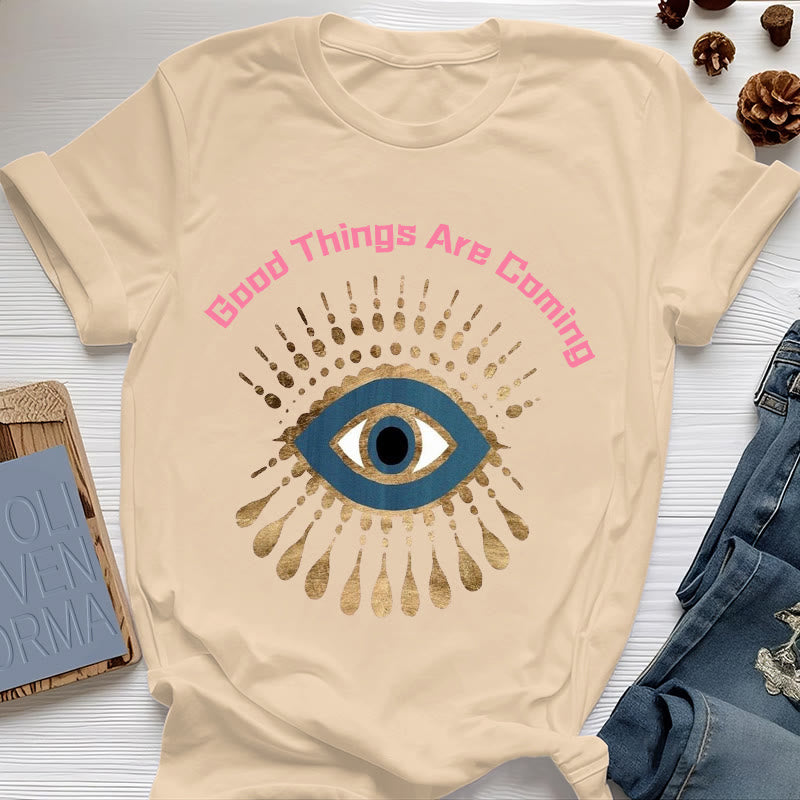 Olivenorma "SE VENGAN COSAS BUENAS" Camiseta de mal de ojo - Amarillo - 2XL - image 12
