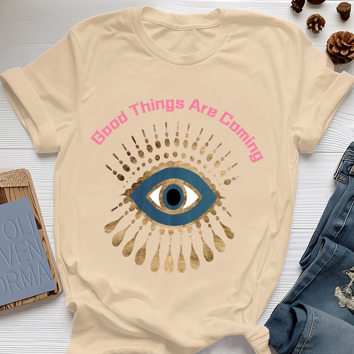 Olivenorma "SE VENGAN COSAS BUENAS" Camiseta de mal de ojo - Amarillo - 2XL - image 12