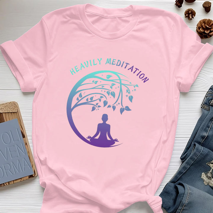 Camiseta de yoga del Árbol de la Vida "MEDITACIÓN FUERTE" de Olivenorma  - Rosa - 2XL - image 15