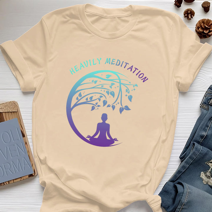 Camiseta de yoga del Árbol de la Vida "MEDITACIÓN FUERTE" de Olivenorma  - Amarillo - 2XL - image 11