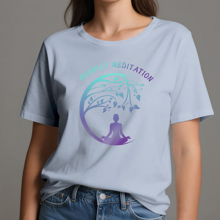 Camiseta de yoga del Árbol de la Vida "MEDITACIÓN FUERTE" de Olivenorma  - image 14