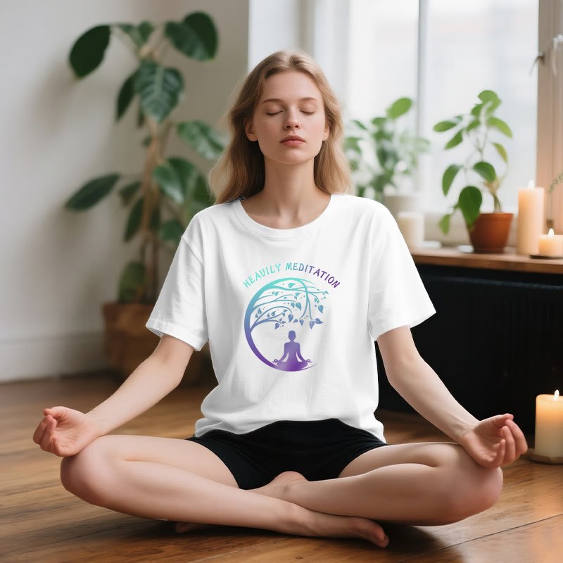 Camiseta de yoga del Árbol de la Vida "MEDITACIÓN FUERTE" de Olivenorma  - image 3