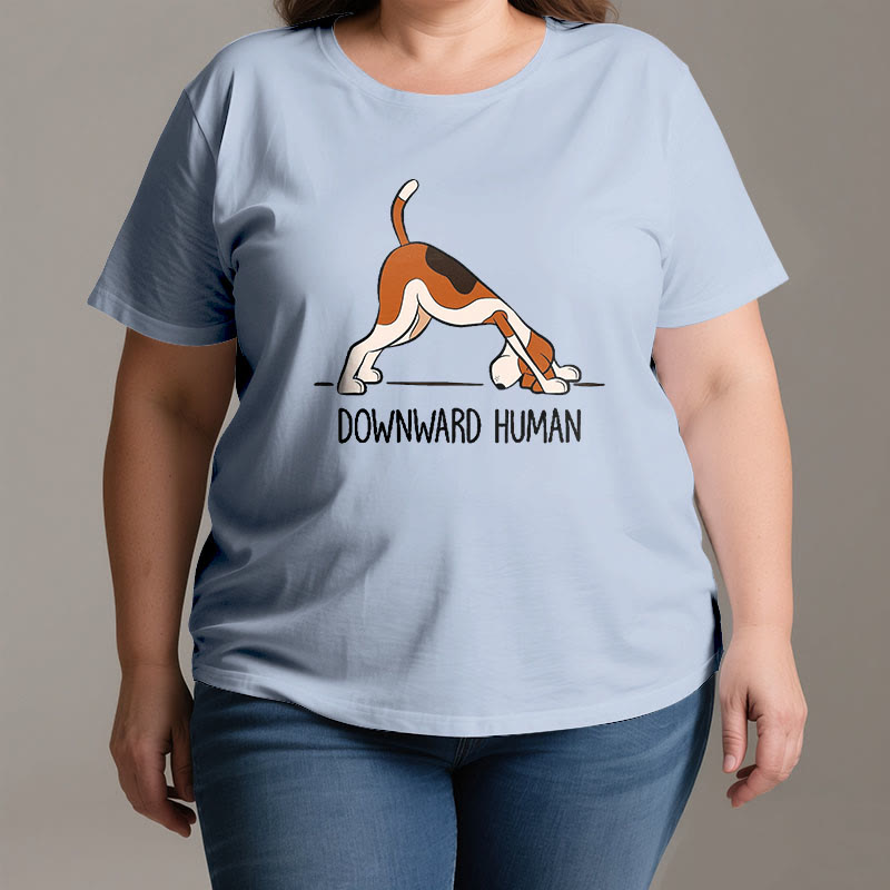 Camiseta de yoga Olivenorma con la figura humana hacia abajo