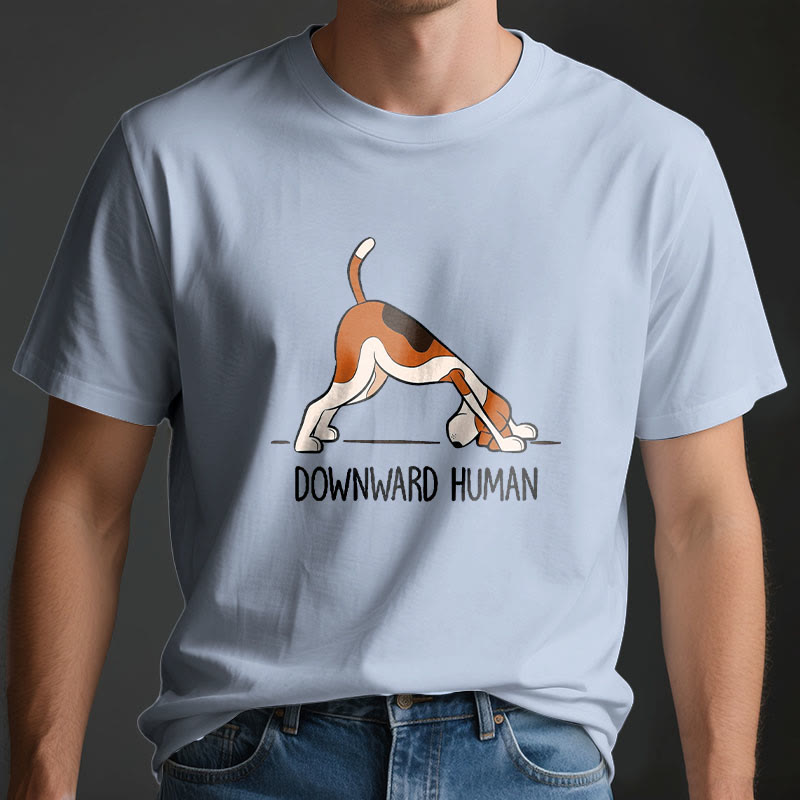Camiseta de yoga Olivenorma con la figura humana hacia abajo