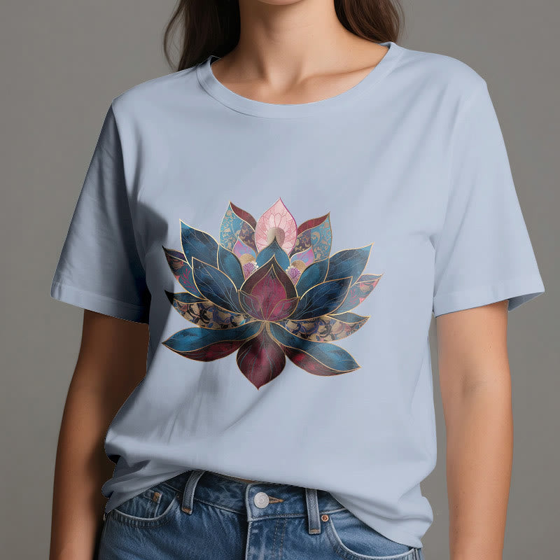 Olivenorma Lotus Flower Budismo Zen Camiseta