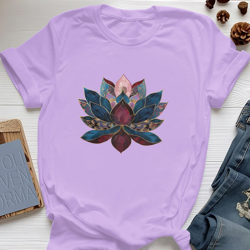 Olivenorma Lotus Flower Budismo Zen Camiseta