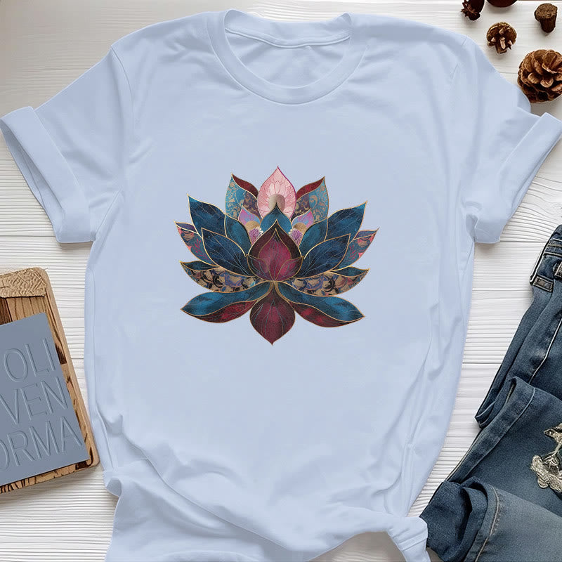 Olivenorma Lotus Flower Budismo Zen Camiseta
