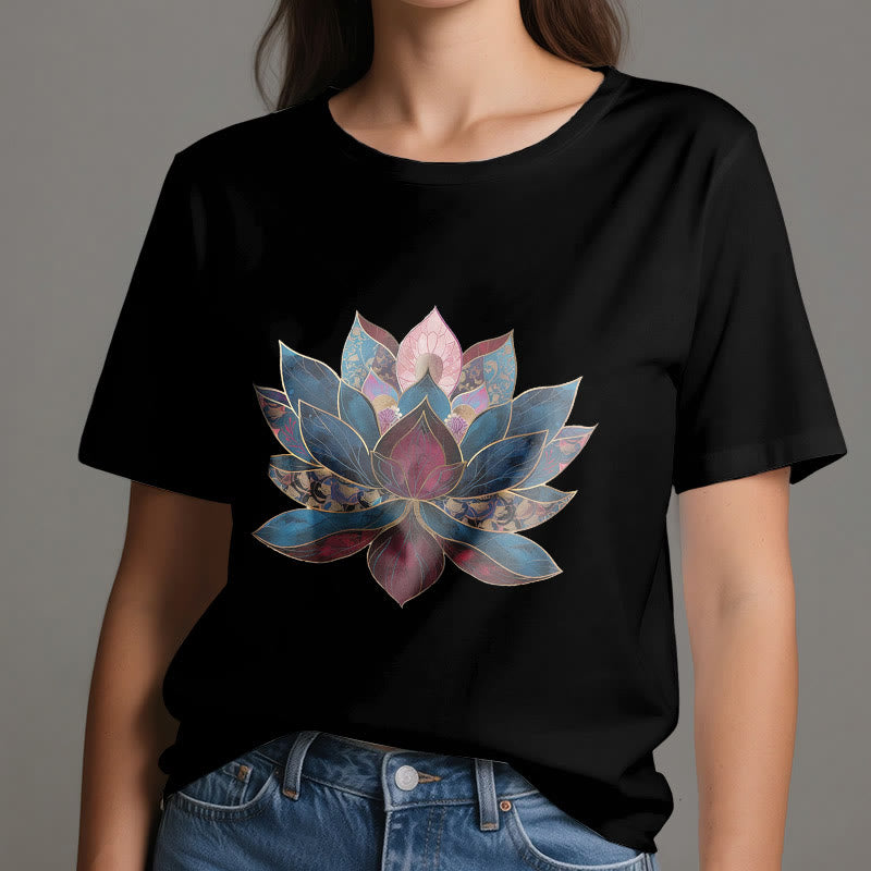 Olivenorma Lotus Flower Budismo Zen Camiseta