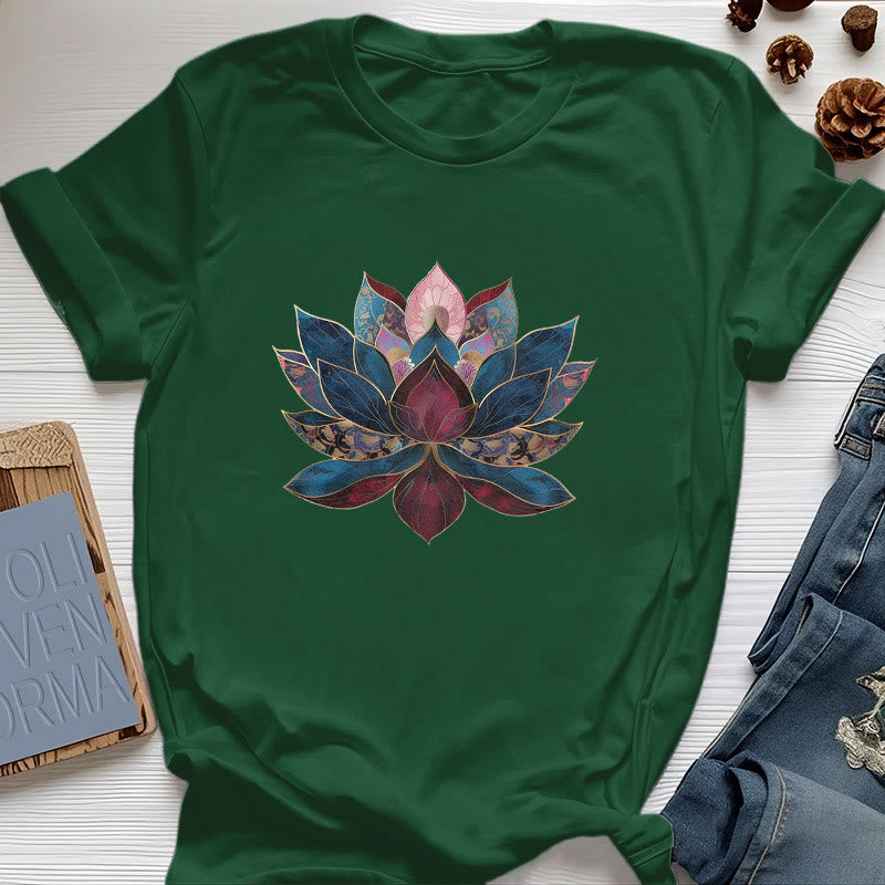 Olivenorma Lotus Flower Budismo Zen Camiseta
