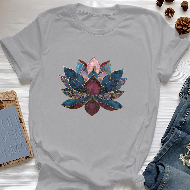 Olivenorma Lotus Flower Budismo Zen Camiseta