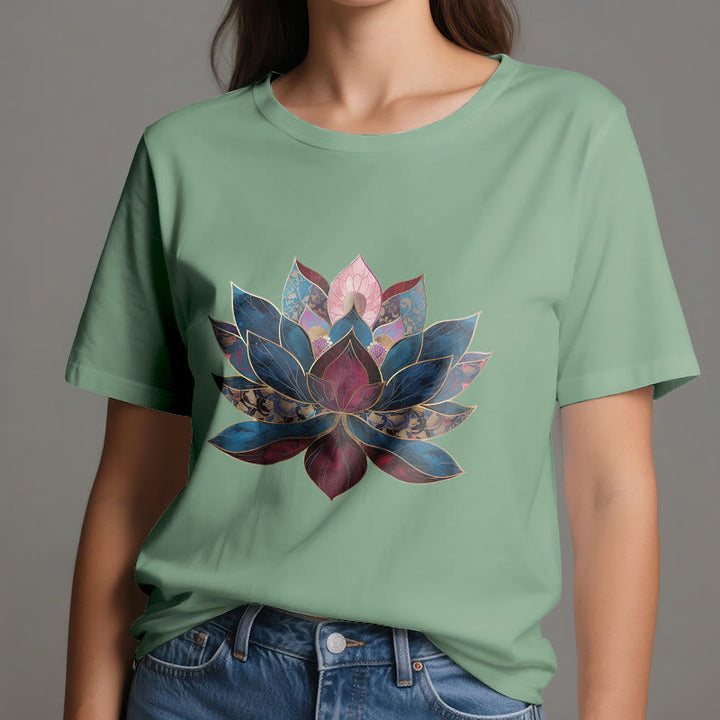 Olivenorma Lotus Flower Budismo Zen Camiseta