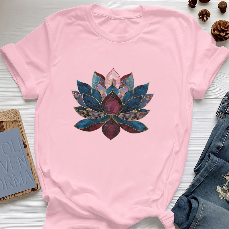 Olivenorma Lotus Flower Budismo Zen Camiseta