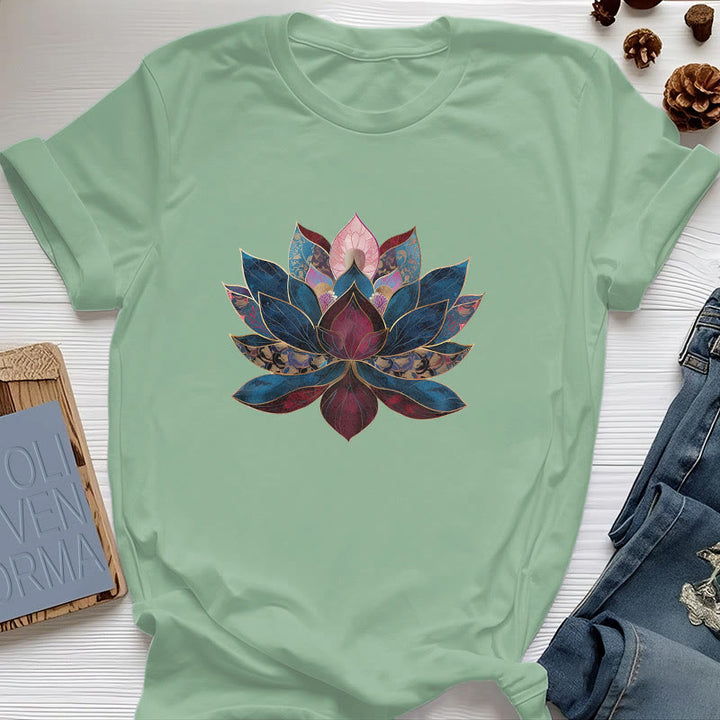 Olivenorma Lotus Flower Budismo Zen Camiseta