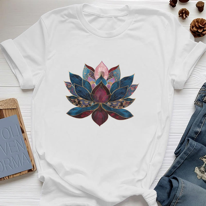 Olivenorma Lotus Flower Budismo Zen Camiseta