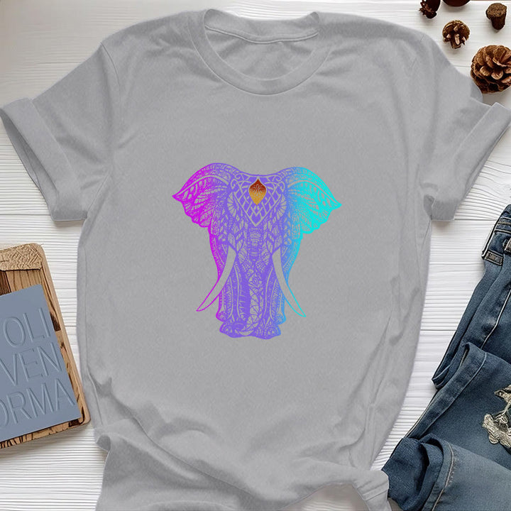 Camiseta de yoga con elefante y mandala de Olivenorma