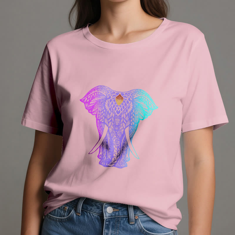 Camiseta de yoga con elefante y mandala de Olivenorma