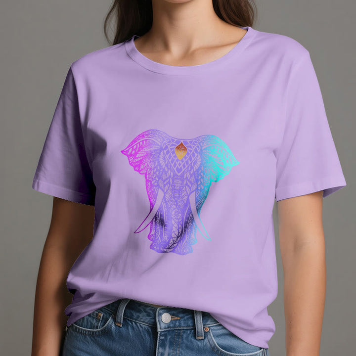 Camiseta de yoga con elefante y mandala de Olivenorma