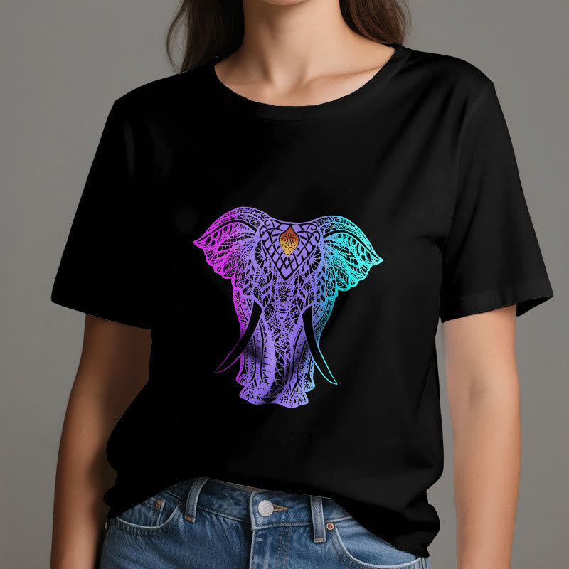 Camiseta de yoga con elefante y mandala de Olivenorma