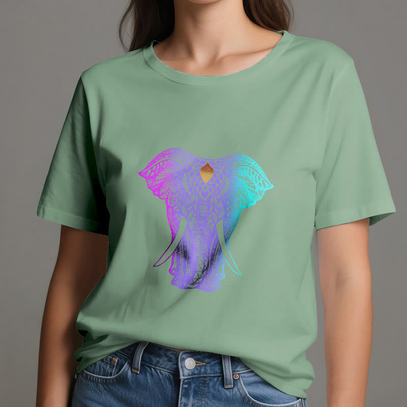 Camiseta de yoga con elefante y mandala de Olivenorma
