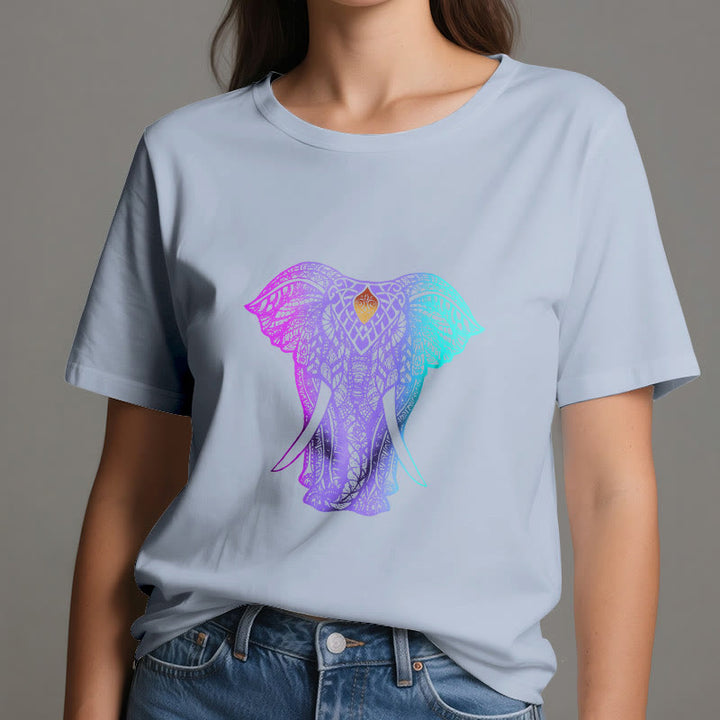 Camiseta de yoga con elefante y mandala de Olivenorma
