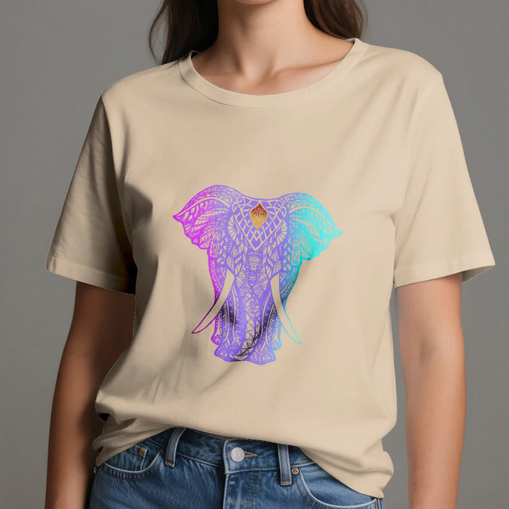 Camiseta de yoga con elefante y mandala de Olivenorma