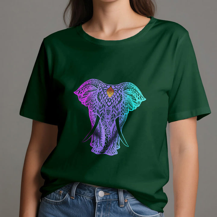 Camiseta de yoga con elefante y mandala de Olivenorma