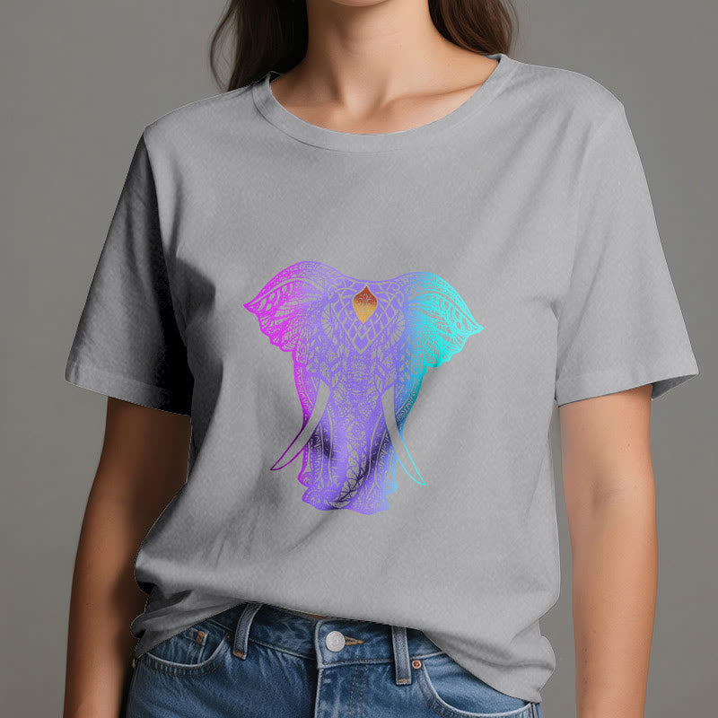 Camiseta de yoga con elefante y mandala de Olivenorma