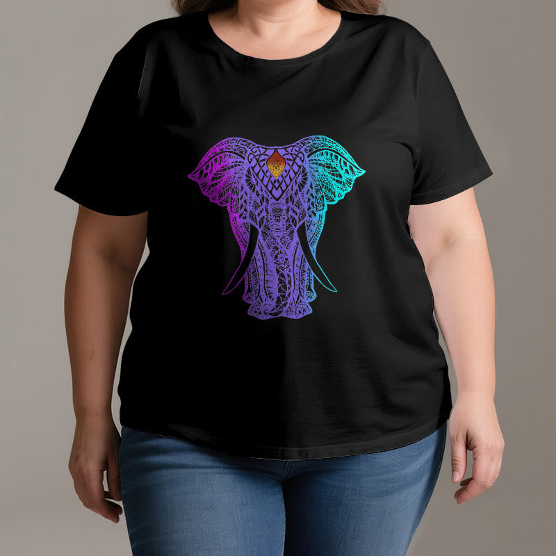 Camiseta de yoga con elefante y mandala de Olivenorma