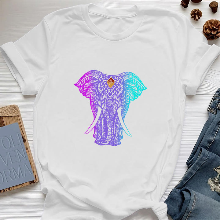 Camiseta de yoga con elefante y mandala de Olivenorma
