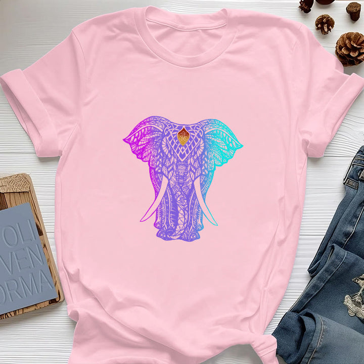 Camiseta de yoga con elefante y mandala de Olivenorma