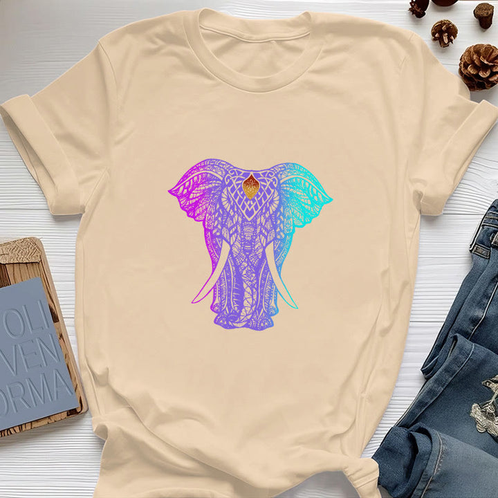 Camiseta de yoga con elefante y mandala de Olivenorma