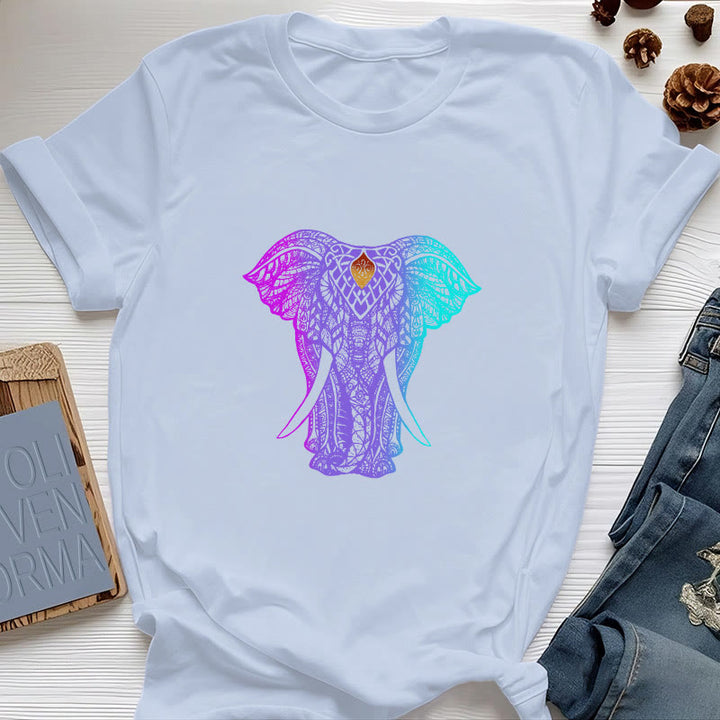 Camiseta de yoga con elefante y mandala de Olivenorma