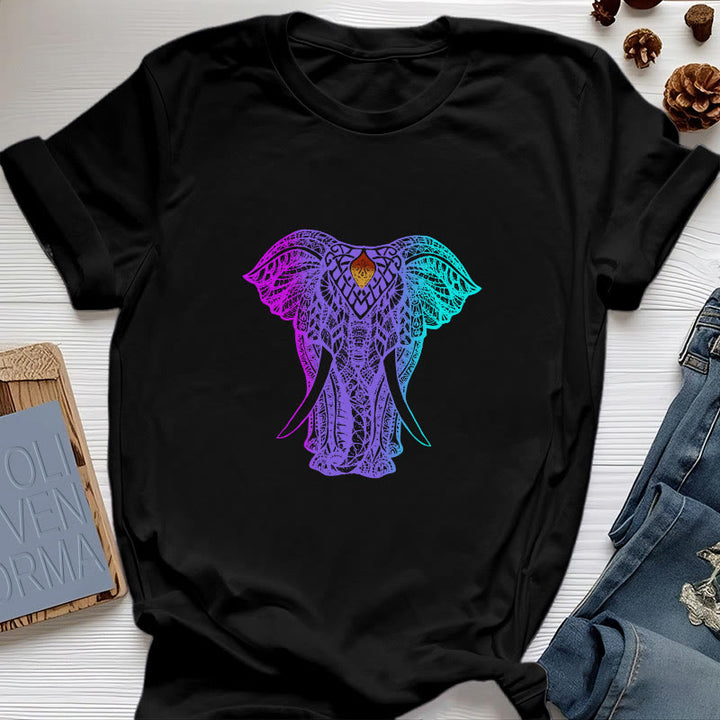 Camiseta de yoga con elefante y mandala de Olivenorma